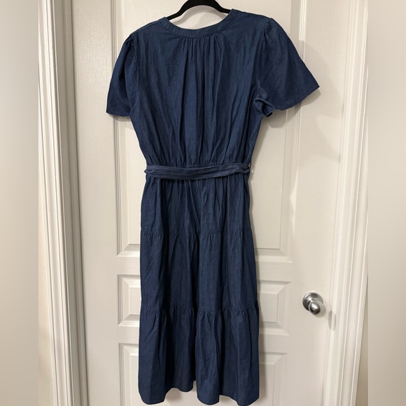 Elegant Denim Blue Dress - Picture 2 of 4